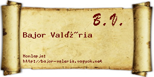 Bajor Valéria névjegykártya