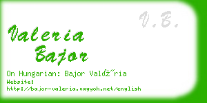 valeria bajor business card